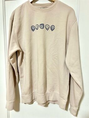 Positive Cream Graphic Crewneck Sweatshirt